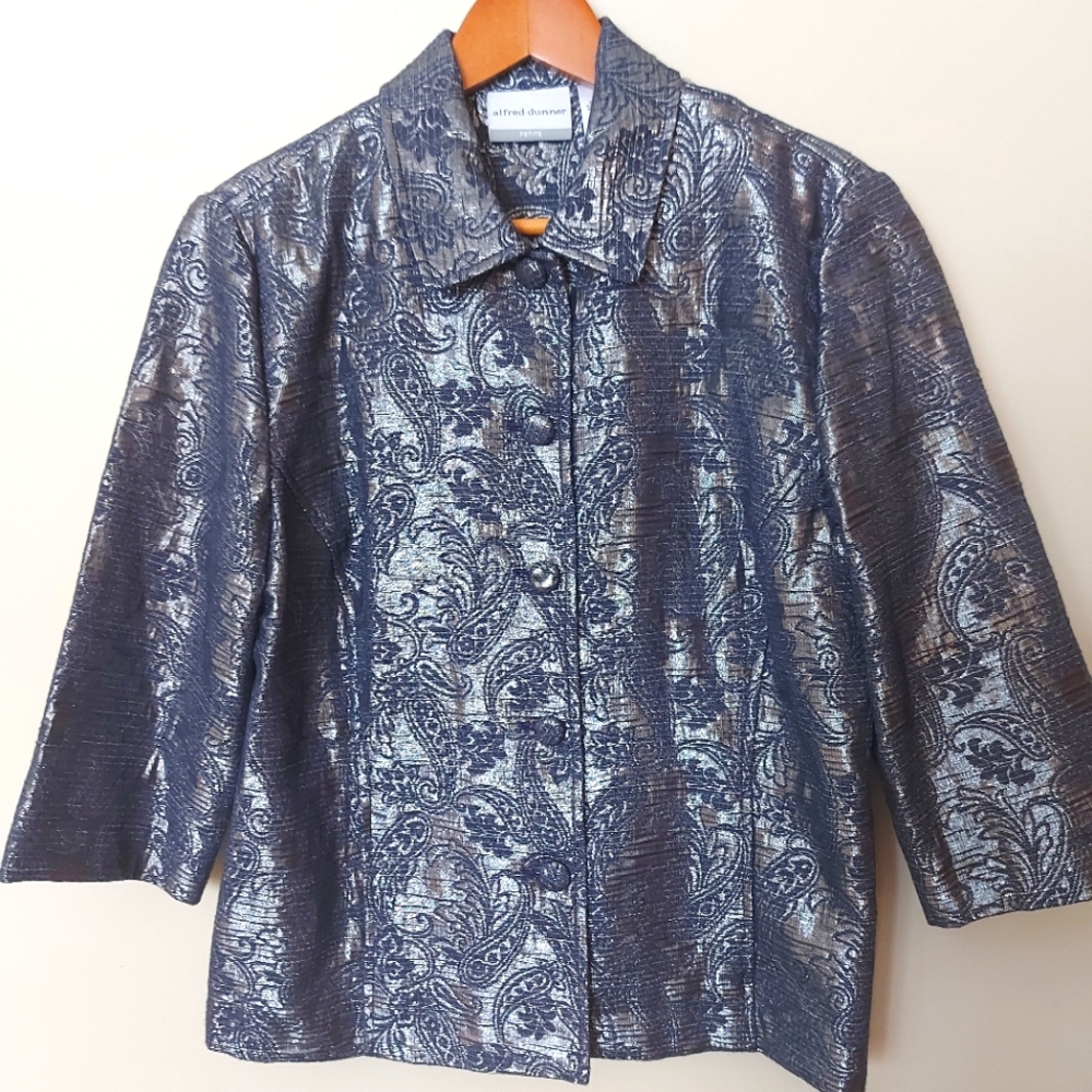 Metallic paisley statement jacket - Picture 2 of 6
